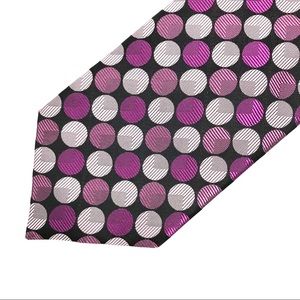 Haines and Bonner 100% Silk Geometric Circle Tie